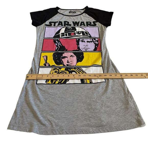 Star Wars Sleep Shirt R2-D2 Han Solo Princess Leia C-3PO Sz M - Picture 5 of 10